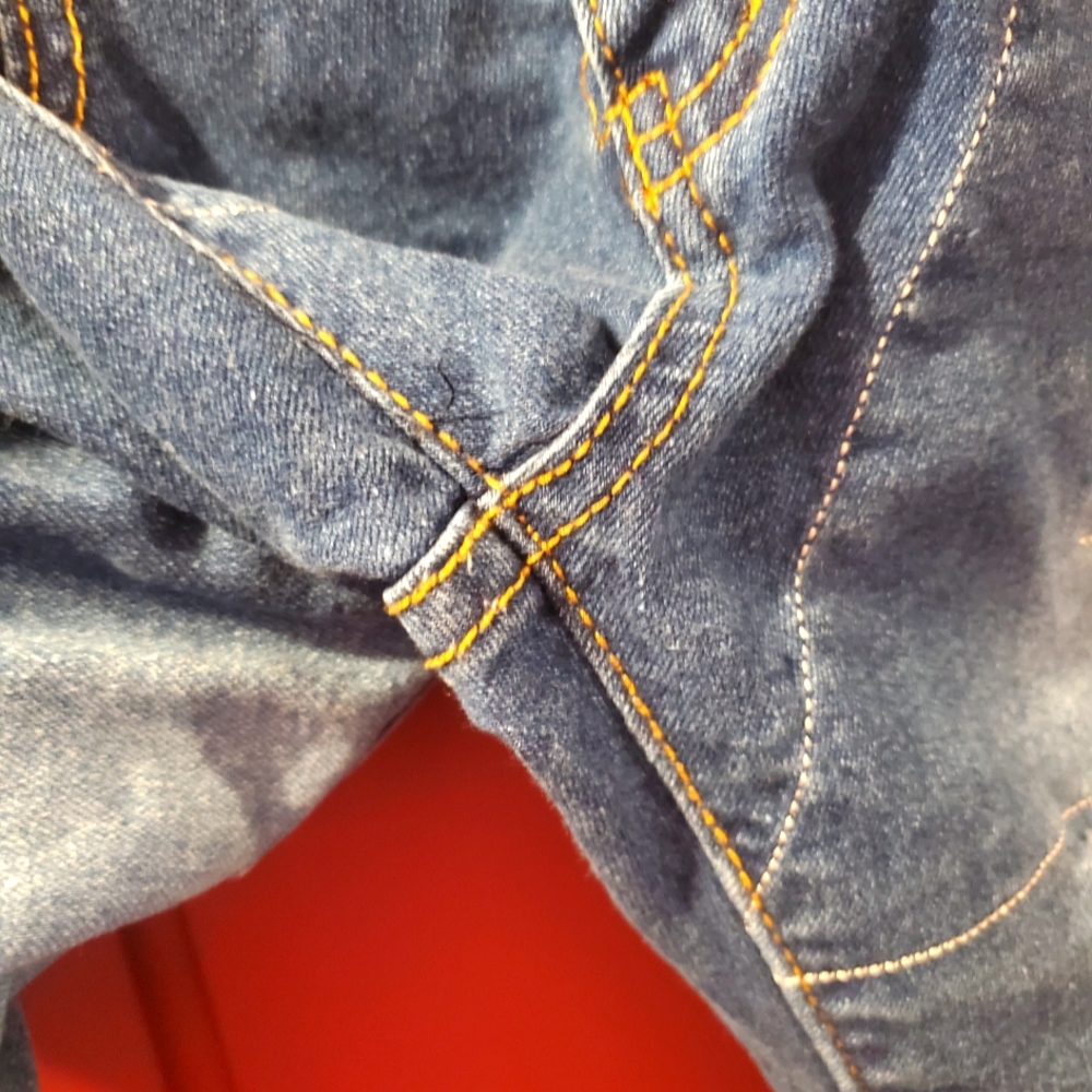 Pink Velvet distressed jeans. NWOT kids 12 - Picture 5 of 10